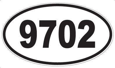 9702 - Oval Sticker