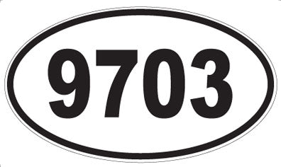 9703 - Oval Sticker