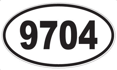 9704 - Oval Sticker