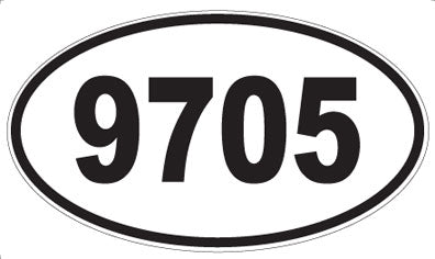 9705 - Oval Sticker