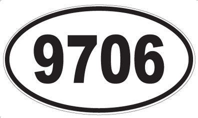 9706 - Oval Sticker