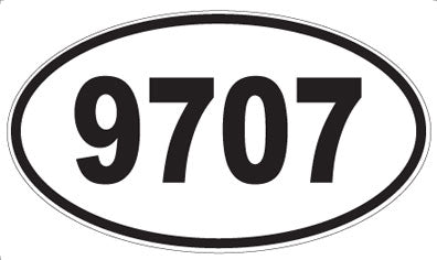 9707 - Oval Sticker