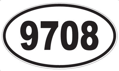 9708 - Oval Sticker