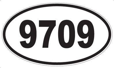 9709 - Oval Sticker