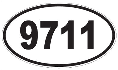 9711 - Oval Sticker