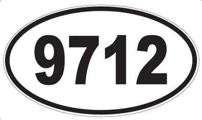 9712 - Oval Sticker