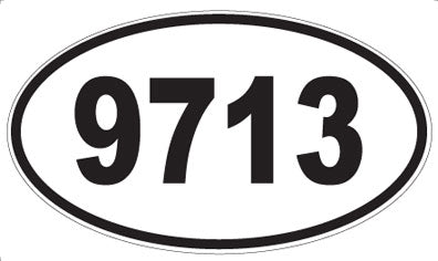 9713 - Oval Sticker