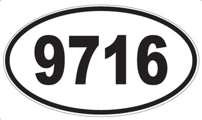 9716 - Oval Sticker