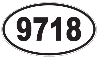 9718 - Oval Sticker