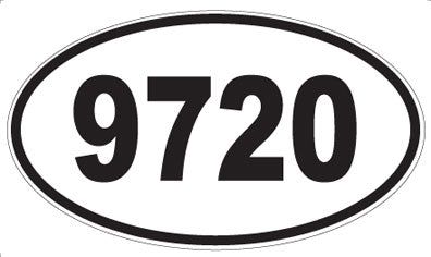 9720 - Oval Sticker