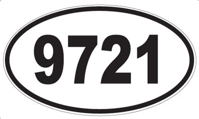 9721 - Oval Sticker
