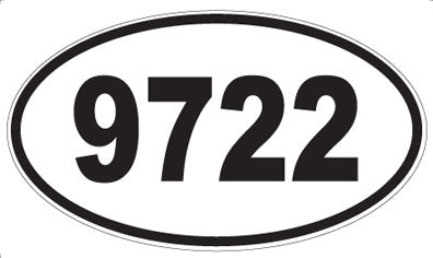 9722 - Oval Sticker