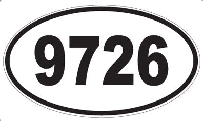 9726 - Oval Sticker