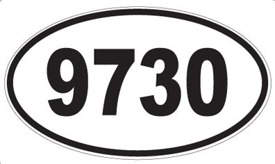 9730 - Oval Sticker