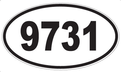 9731 - Oval Sticker
