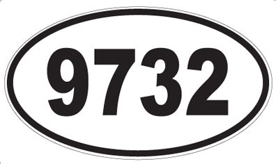 9732 - Oval Sticker