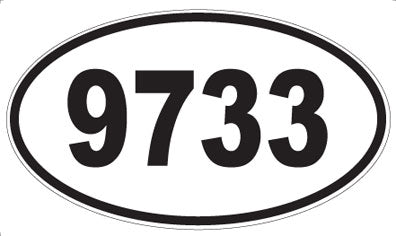 9733 - Oval Sticker