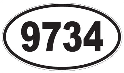 9734 - Oval Sticker
