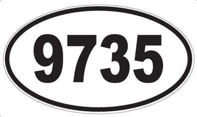 9735 - Oval Sticker