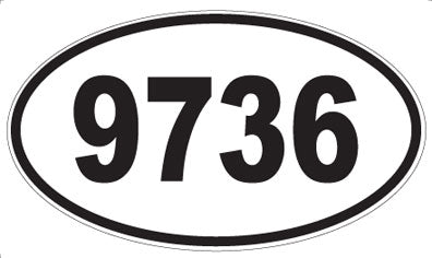 9736 - Oval Sticker