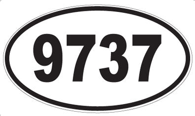 9737 - Oval Sticker