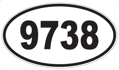 9738 - Oval Sticker