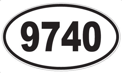 9740 - Oval Sticker