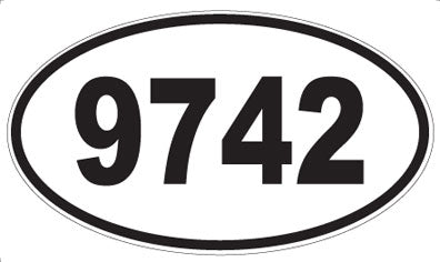 9742 - Oval Sticker