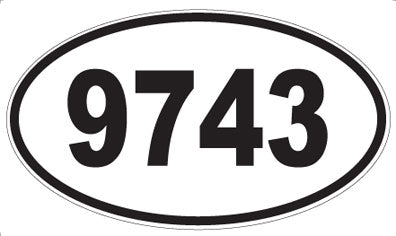 9743 - Oval Sticker