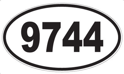 9744 - Oval Sticker