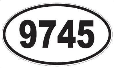 9745 - Oval Sticker