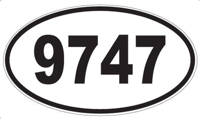 9747 - Oval Sticker