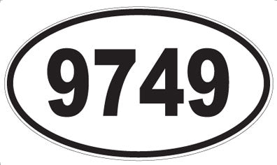 9749 - Oval Sticker