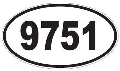9751 - Oval Sticker