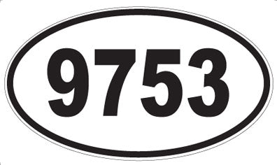 9753 - Oval Sticker