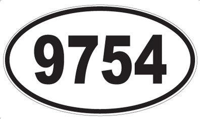 9754 - Oval Sticker