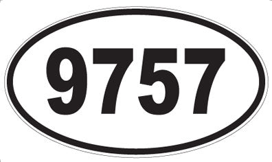 9757 - Oval Sticker