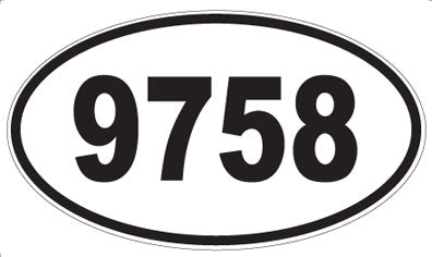 9758 - Oval Sticker