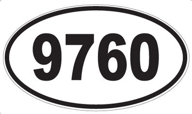 9760 - Oval Sticker