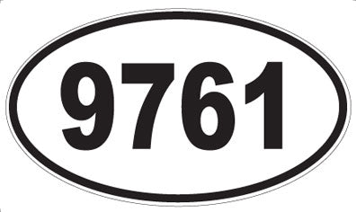 9761 - Oval Sticker