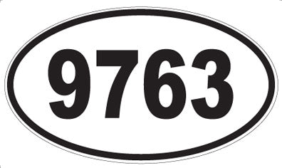 9763 - Oval Sticker