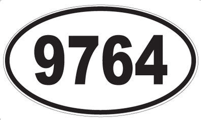 9764 - Oval Sticker