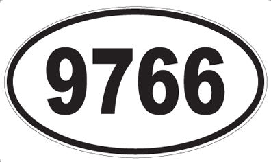 9766 - Oval Sticker
