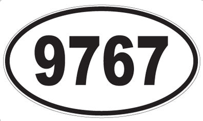 9767 - Oval Sticker