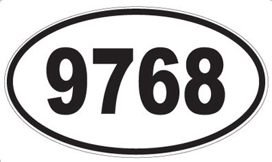 9768 - Oval Sticker