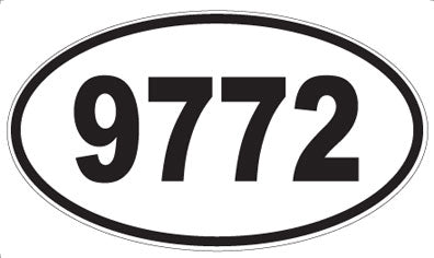 9772 - Oval Sticker