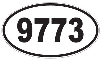 9773 - Oval Sticker