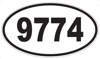 9774 - Oval Sticker
