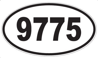 9775 - Oval Sticker
