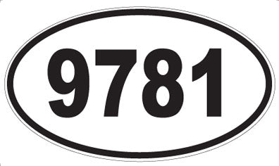 9781 - Oval Sticker